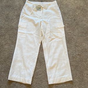 NWT 🏷️ Janeville linen blend beach capris boating extra small lined capris